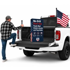 Hatchlift - Truck Bed Grab Handle & Flag Holder Post Dual Use No Drill