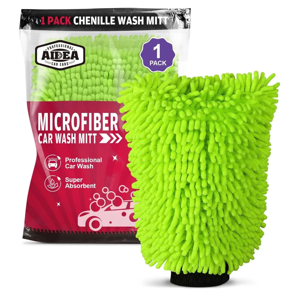 AIDEA Car Wash Mitt Microfiber, 1PK-Scratch-Free& Lint-Fr...