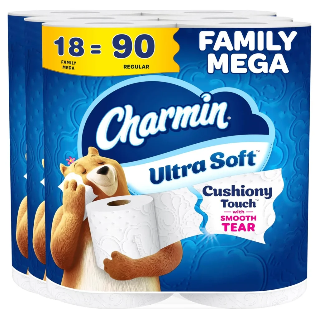 Charmin Ultra Soft Cushiony Touch Toilet Paper, 18 Family...