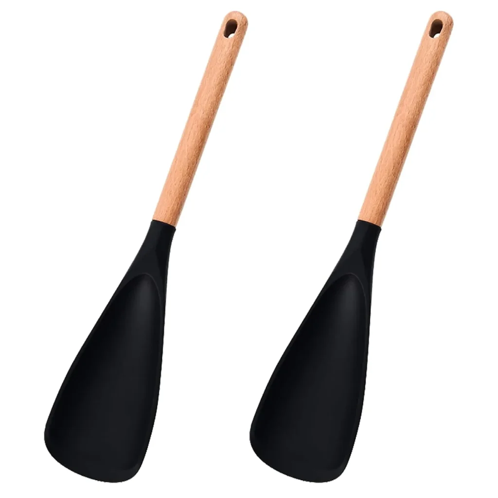 Cooking Spoons for Nonstick Cookware, 2-Pack BPA-Free Sil...