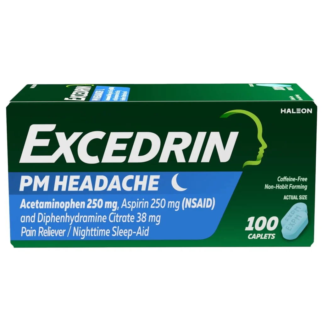 Excedrin PM for Headache Relief, Acetaminophen 250mg, Asp...