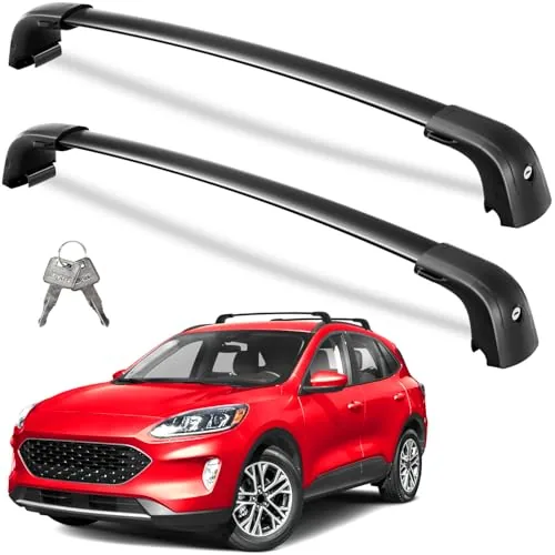 Roof rack cross bars on a Ford Escape