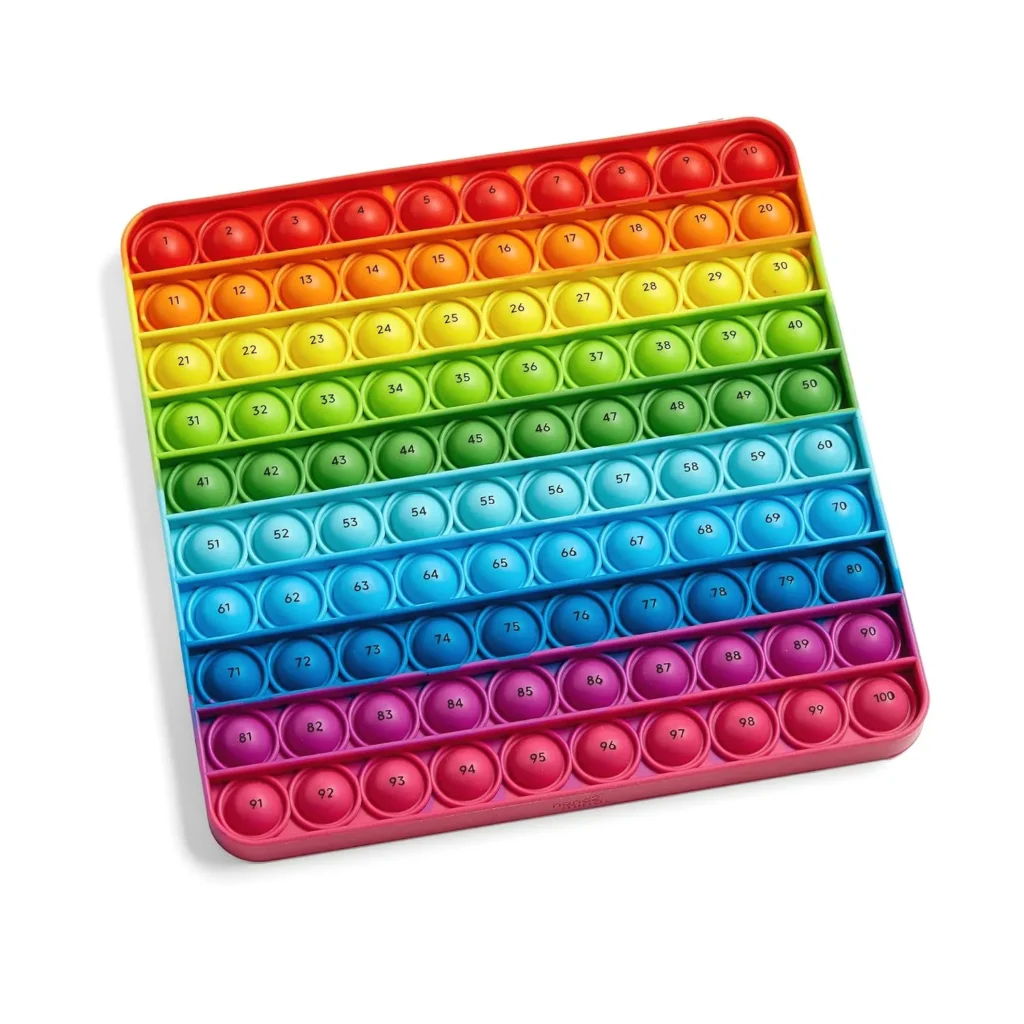 hand2mind Hundred Board Sensory Bubble Popper, Pop Fidget...