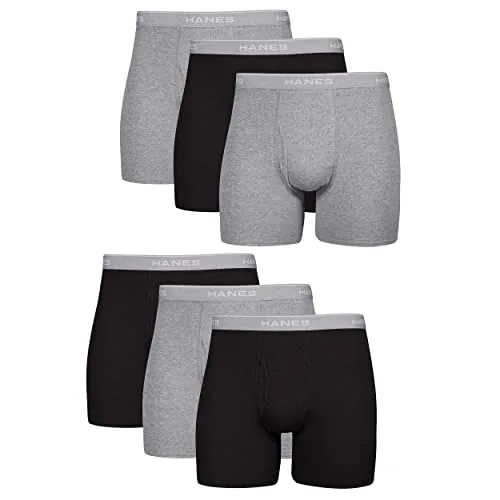 Hanes Men's Boxer Soft Breathable Cotton ComfortFlex Wais...