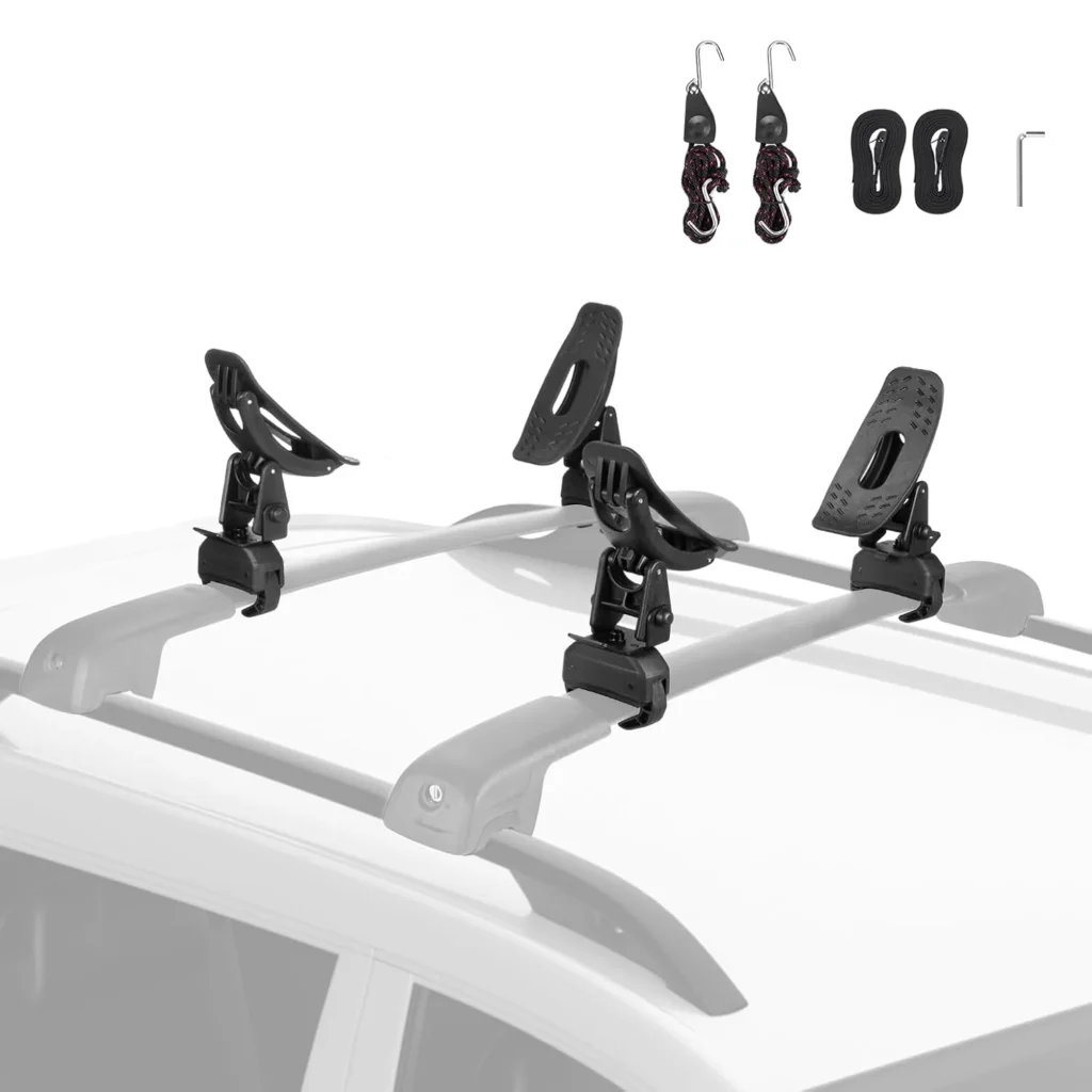 JOYTUTUS Kayak Roof Rack Saddles, Crab Roof Mounting Kit ...