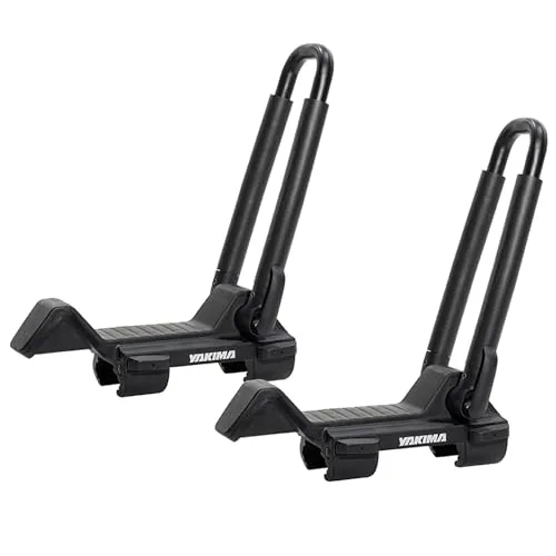 Yakima JayLow J-cradle kayak mount on a car roof rack