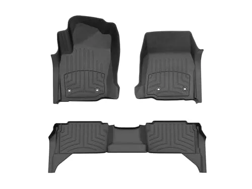 WeatherTech FloorLiner HP custom floor mats for a Toyota Tacoma