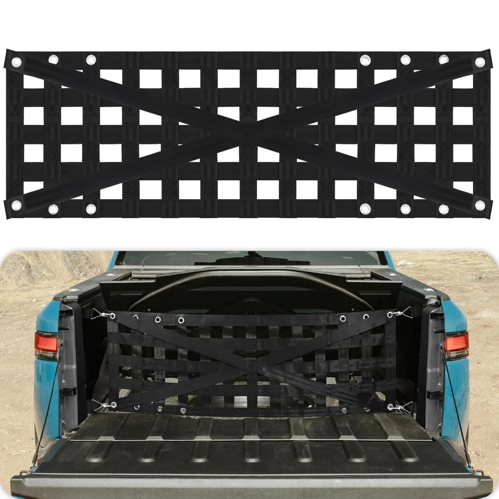 Tailgate Net with Adjustable Buckle Straps, 54"x17.7" Tai...