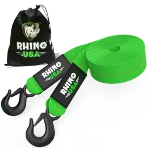 Rhino USA tow strap with hooks, 2 inch by 20 feet