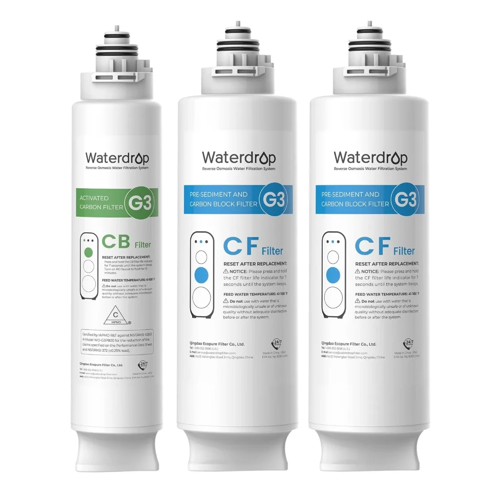 Waterdrop G3 Replacement Filter 1-Year Combo, Pack of 2 W...