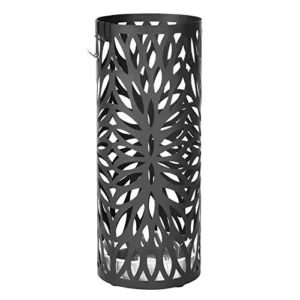 SONGMICS round steel umbrella stand with drip tray